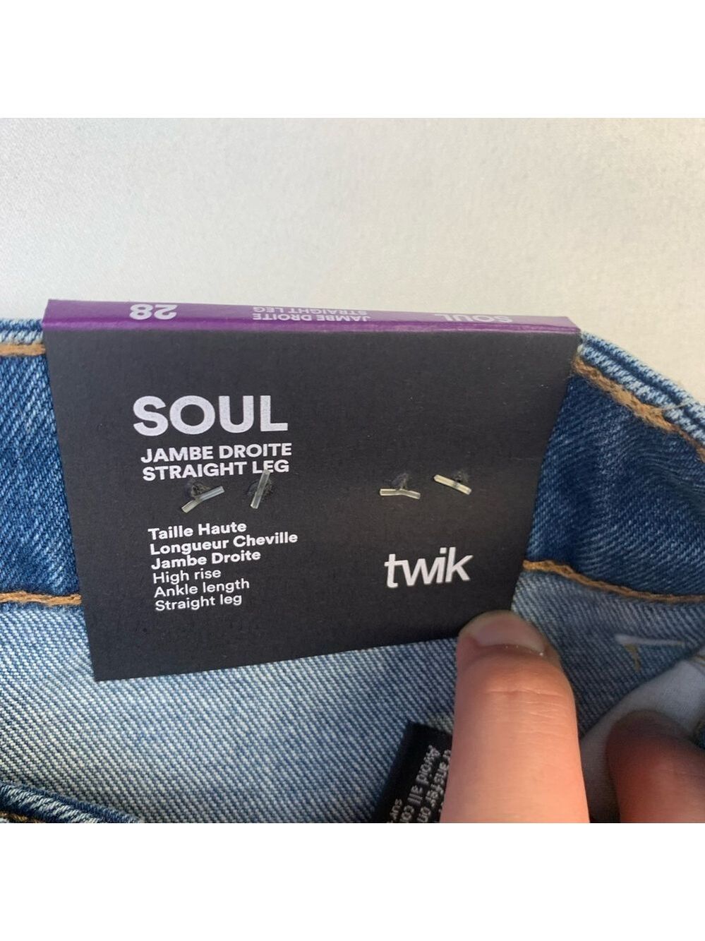 NWT! Twik Soul High Rise Straight Leg Size 28 Jeans Organic Cotton - Picture 7 of 12